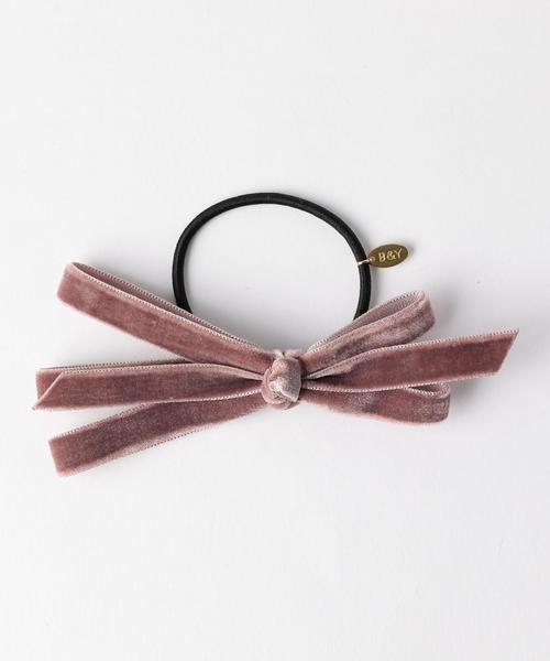 BEAUTY&YOUTH UNITED ARROWS（ビューティーアンドユースユナイテッドアローズ）の「BY ベルベットリボン ヘアゴム◆（ヘアゴム・レディース・ブラック/グレー/ピンク・FREE）」の3枚目の写真