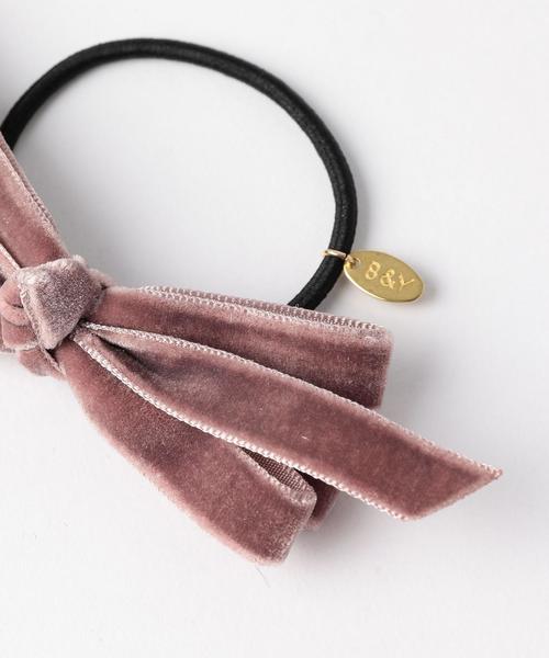 BEAUTY&YOUTH UNITED ARROWS（ビューティーアンドユースユナイテッドアローズ）の「BY ベルベットリボン ヘアゴム◆（ヘアゴム・レディース・ブラック/グレー/ピンク・FREE）」の5枚目の写真