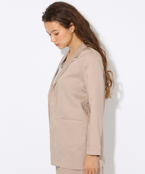 niko and...（ニコアンド）の「テンセルリネンゆるジャケット【niko and ...】（テーラードジャケット・レディース・ピンク/チャコール/ベージュ・LARGE/MEDIUM）」の8枚目の写真