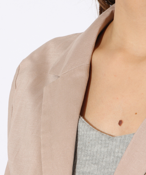 niko and...（ニコアンド）の「テンセルリネンゆるジャケット【niko and ...】（テーラードジャケット・レディース・ピンク/チャコール/ベージュ・LARGE/MEDIUM）」の10枚目の写真