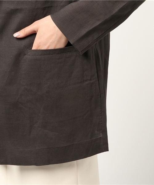 niko and...（ニコアンド）の「テンセルリネンゆるジャケット【niko and ...】（テーラードジャケット・レディース・ピンク/チャコール/ベージュ・LARGE/MEDIUM）」の20枚目の写真