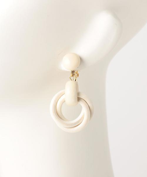 Another Edition（アナザーエディション）の「ウッドイヤリング（イヤリング・レディース・ナチュラル/ライラック・FREE）」の7枚目の写真