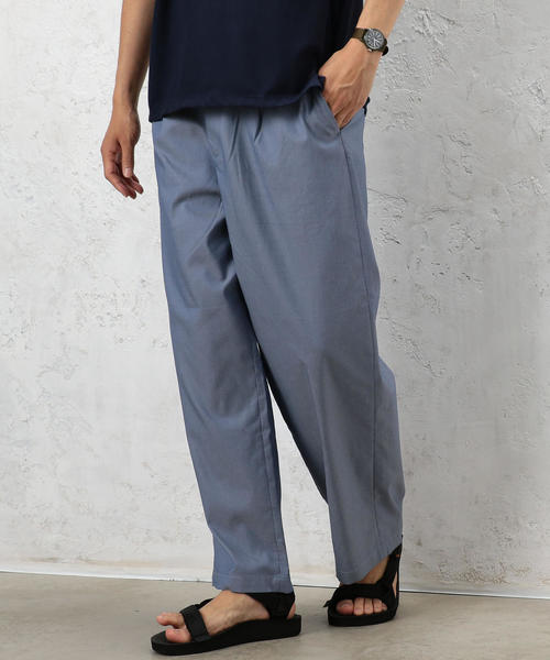 green label relaxing(グリーンレーベルリラクシング)の「CM T/C TWILL 1タック バギーパンツ ◆(その他パンツ・メンズ・ブラック/ベージュ/ネイビー・LARGE/MEDIUM/SMALL)」の3枚目の写真