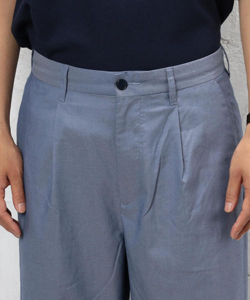 green label relaxing(グリーンレーベルリラクシング)の「CM T/C TWILL 1タック バギーパンツ ◆(その他パンツ・メンズ・ブラック/ベージュ/ネイビー・LARGE/MEDIUM/SMALL)」の7枚目の写真