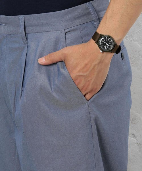 green label relaxing(グリーンレーベルリラクシング)の「CM T/C TWILL 1タック バギーパンツ ◆(その他パンツ・メンズ・ブラック/ベージュ/ネイビー・LARGE/MEDIUM/SMALL)」の8枚目の写真
