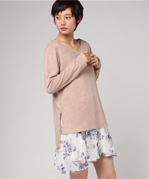GeeRA(ジーラ)の「キャミワンピ&ニットソーチュニックセット(ワンピース・レディース・グレー系その他/ベージュ系その他/ブルー系その他・MEDIUM/LARGE/X-LARGE/SMALL)」の4枚目の写真