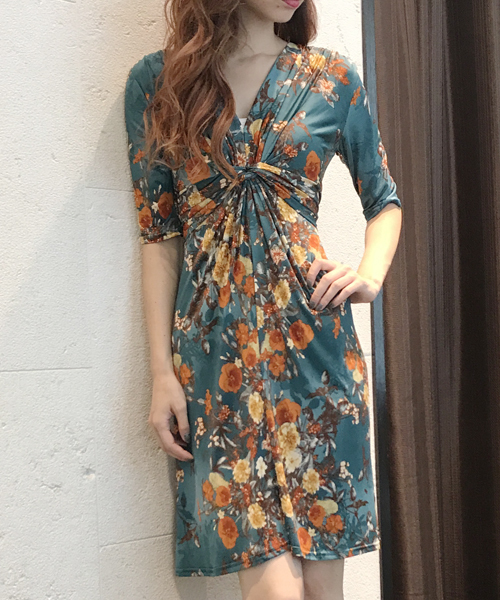 Desert Rose デザートローズ の 17fw Fifilles Paris フラワープリントワンピース ワンピース Wear Desert Rose デザートローズ の 17fw Fifilles Paris フラワープリントワンピース ワンピース Wear