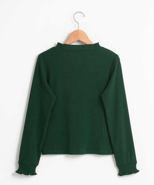 MAJESTIC LEGON（マジェスティックレゴン）の「【WEB限定価格】袖口シャーリングプルオーバー（Tシャツ/カットソー・レディース・ブラック/ダークグリーン/アイボリー/ラベンダー・SMALL/MEDIUM）」の12枚目の写真