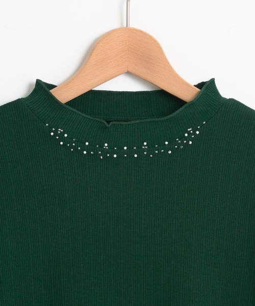 MAJESTIC LEGON（マジェスティックレゴン）の「【WEB限定価格】袖口シャーリングプルオーバー（Tシャツ/カットソー・レディース・ブラック/ダークグリーン/アイボリー/ラベンダー・SMALL/MEDIUM）」の11枚目の写真