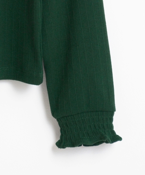 MAJESTIC LEGON（マジェスティックレゴン）の「【WEB限定価格】袖口シャーリングプルオーバー（Tシャツ/カットソー・レディース・ブラック/ダークグリーン/アイボリー/ラベンダー・SMALL/MEDIUM）」の10枚目の写真