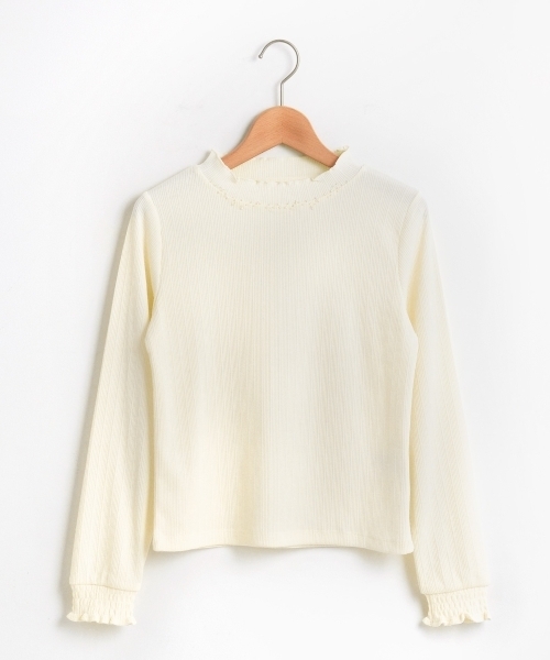 MAJESTIC LEGON（マジェスティックレゴン）の「【WEB限定価格】袖口シャーリングプルオーバー（Tシャツ/カットソー・レディース・ブラック/ダークグリーン/アイボリー/ラベンダー・SMALL/MEDIUM）」の7枚目の写真