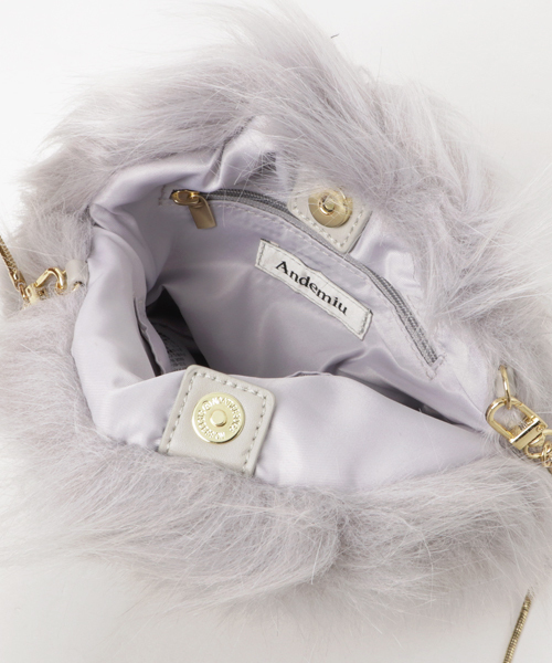 Andemiu（アンデミュウ）の「ファーショルダーＢＡＧ771959（ショルダーバッグ・ホワイト/グレー/その他/レッド・FREE）」の10枚目の写真