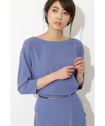 【未使用タグ付き】アンタイトル ヘリンボンブラウス ブラック M 胸元タックエアリーエアリーシフォンブラウス(長袖・黒)SS-19b