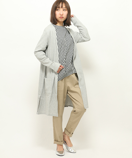 LBC（エルビーシー）の「ラメテレコロングカーディガン（カーディガン/ボレロ・レディース・グレー/ブルー・LARGE/MEDIUM）」の2枚目の写真