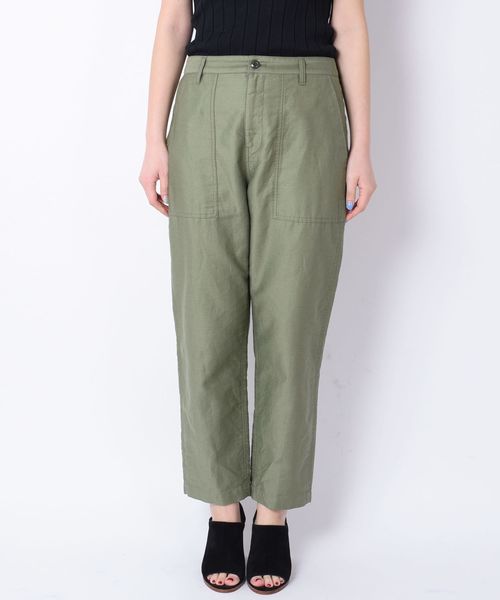 SHIPS（シップス）の「コットンリネンベイカーパンツ◇（カーゴパンツ・レディース・ベージュ/オリーブ・36/38）」の4枚目の写真