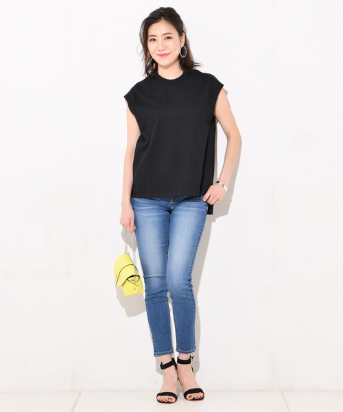 RIVE DROITE（リヴドロワ）の「ノースリBIGTee（Tシャツ/カットソー・レディース・ホワイト/ブラック/グレー・FREE）」の4枚目の写真