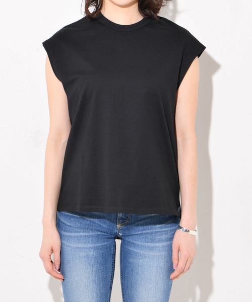 RIVE DROITE（リヴドロワ）の「ノースリBIGTee（Tシャツ/カットソー・レディース・ホワイト/ブラック/グレー・FREE）」の9枚目の写真