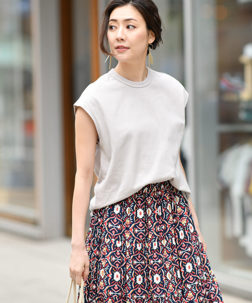 RIVE DROITE（リヴドロワ）の「ノースリBIGTee（Tシャツ/カットソー・レディース・ホワイト/ブラック/グレー・FREE）」の19枚目の写真