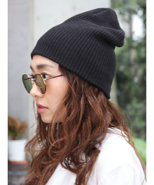 Ungrid（アングリッド）の「リブ編みニット帽（ニットキャップ/ビーニー・レディース・グレー/ブラック/ベージュ・FREE）」の2枚目の写真