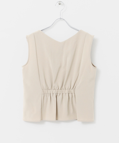 URBAN RESEARCH（アーバンリサーチ）の「2WAY BLOUSE(NO-SLEEVE)（シャツ/ブラウス・レディース・ブラック/ベージュ・FREE）」の19枚目の写真