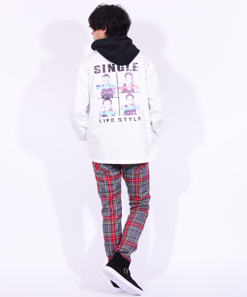 ８(eight)（エイト）の「チェック スキニーパンツ（チノパンツ・メンズ・ブラウン/グレー/グリーン・MEDIUM/LARGE）」の5枚目の写真