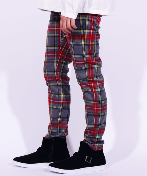 ８(eight)（エイト）の「チェック スキニーパンツ（チノパンツ・メンズ・ブラウン/グレー/グリーン・MEDIUM/LARGE）」の10枚目の写真