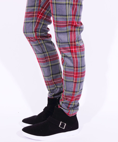 ８(eight)（エイト）の「チェック スキニーパンツ（チノパンツ・メンズ・ブラウン/グレー/グリーン・MEDIUM/LARGE）」の17枚目の写真