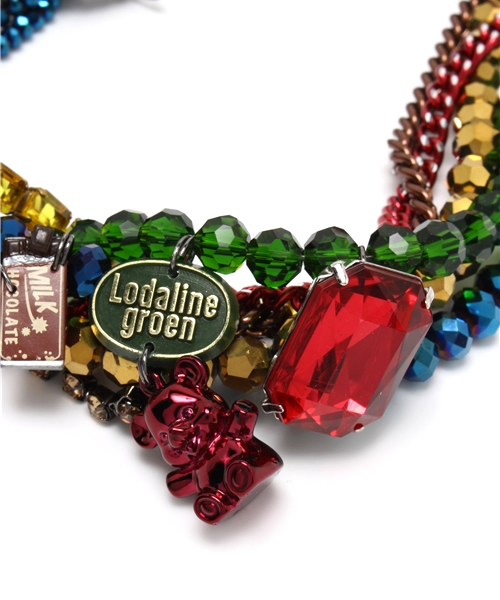 VIA BUS STOP(ヴィアバスストップ)の「GURIGURI ネックレス(ネックレス・レディース・レッド系・フリー)」の4枚目の写真