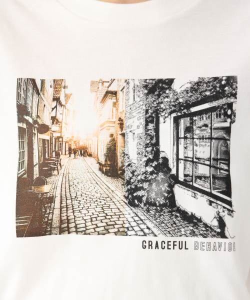 GLOBAL WORK（グローバルワーク）の「アソートプリントT/半袖【吸水速乾】/826225（Tシャツ/カットソー・レディース・ホワイト/ブラック/オフホワイト/ホワイト系その他2/その他/ホワイト系その他3・MEDIUM/LARGE）」の22枚目の写真