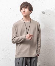 ワッフルボートネック長袖T