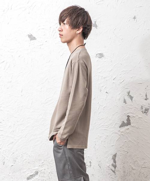 B.I.D. tシャツ 「オーバーサイズ」 ワッフルロンT レディース