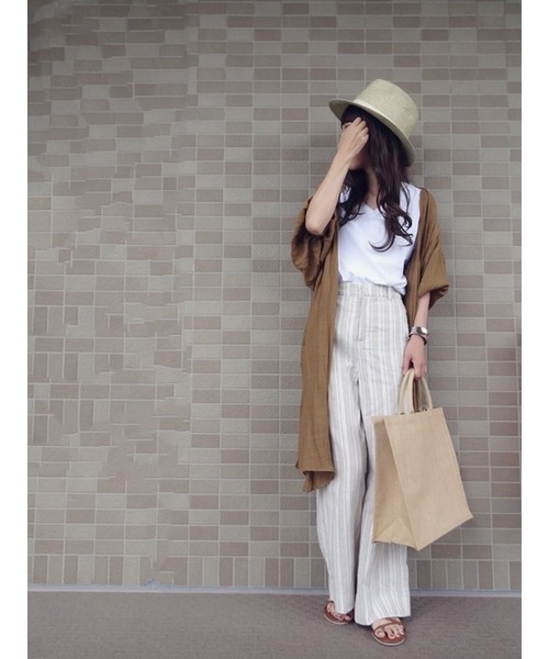 QUEENHEAD（クイーンヘッド）の「つば広ストローハット（ハット・レディース・ライトグレー/ベージュ/ダークネイビー・FREE/XX-LARGE）」の19枚目の写真