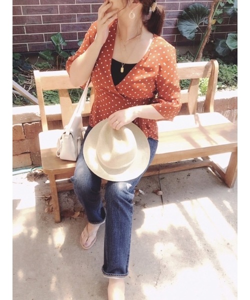 QUEENHEAD（クイーンヘッド）の「つば広ストローハット（ハット・レディース・ライトグレー/ベージュ/ダークネイビー・FREE/XX-LARGE）」の7枚目の写真