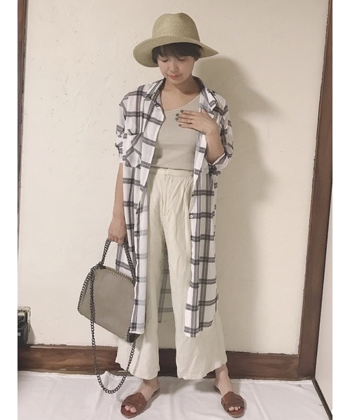 QUEENHEAD（クイーンヘッド）の「つば広ストローハット（ハット・レディース・ライトグレー/ベージュ/ダークネイビー・FREE/XX-LARGE）」の11枚目の写真