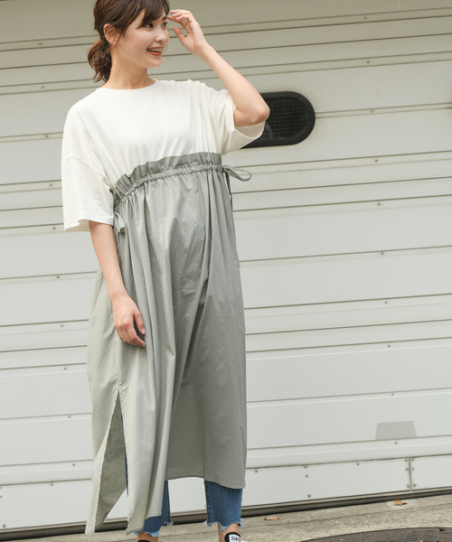 apres jour（アプレジュール）の「サイドリボンドッキングワンピース【ZOZOTOWN限定アイテム】（ワンピース・レディース・ブラック/カーキ/アイボリー/スモークピンク・フリー）」の16枚目の写真