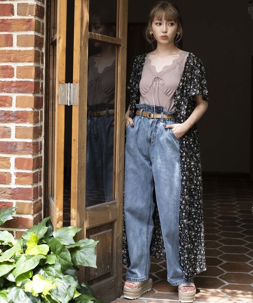 one after another NICE CLAUP(ワンアフターアナザーナイスクラップ)の「テレコレースリボンタンクトップ(タンクトップ・レディース・モカ/アイボリー/オフホワイト/カーキ・FREE)」の9枚目の写真