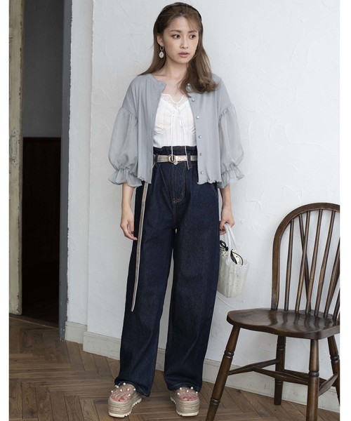 one after another NICE CLAUP(ワンアフターアナザーナイスクラップ)の「テレコレースリボンタンクトップ(タンクトップ・レディース・モカ/アイボリー/オフホワイト/カーキ・FREE)」の12枚目の写真