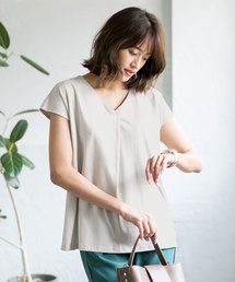 KOBE LETTUCE | Vネックフロントタックカットソーブラウス(シャツ/ブラウス)
