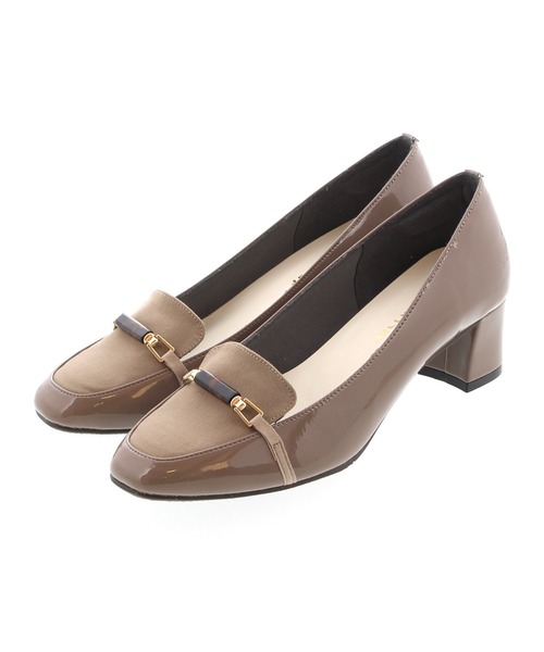 JELLY BEANS(ジェリービーンズ)の「【Ray10月号掲載】ビットパーツローファーパンプス<ふわさら>(125-4522)JELLY BEANS(ジェリービーンズ)(パンプス・レディース・ブラック/ワイン/グレイッシュベージュ/ベージュ/イエロー系その他/ライトグレー/ネイビー・22/22.5/23/23.5/24/24.5/25/21.5/25.5)」の4枚目の写真