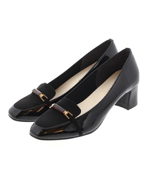 JELLY BEANS(ジェリービーンズ)の「【Ray10月号掲載】ビットパーツローファーパンプス<ふわさら>(125-4522)JELLY BEANS(ジェリービーンズ)(パンプス・レディース・ブラック/ワイン/グレイッシュベージュ/ベージュ/イエロー系その他/ライトグレー/ネイビー・22/22.5/23/23.5/24/24.5/25/21.5/25.5)」の1枚目の写真