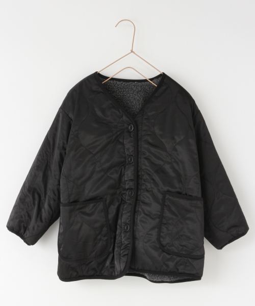 LOWRYS FARM（ローリーズファーム）の「リバーシブルボアブルゾン/KIDS　847185（ブルゾン・キッズ・アイボリー/チャコールグレー/ベージュ・110/120/130）」の5枚目の写真