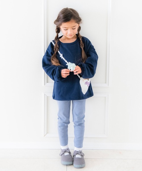 Catherine Cottage（キャサリンコテージ）の「裏起毛 ハートポシェットトップス（スウェット・キッズ・ピンク/レッド/ライラック/グレー/ネイビー/ブラック/グレイッシュブルー・110/120/130/140/100/150）」の15枚目の写真