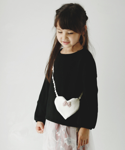 Catherine Cottage（キャサリンコテージ）の「裏起毛 ハートポシェットトップス（スウェット・キッズ・ピンク/レッド/ライラック/グレー/ネイビー/ブラック/グレイッシュブルー・110/120/130/140/100/150）」の17枚目の写真