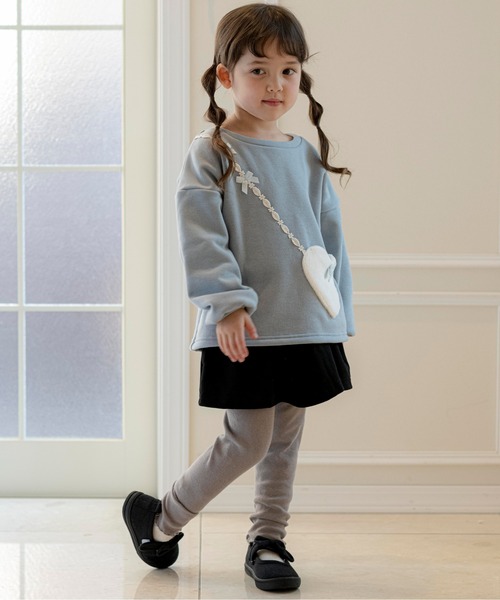 Catherine Cottage（キャサリンコテージ）の「裏起毛 ハートポシェットトップス（スウェット・キッズ・ピンク/レッド/ライラック/グレー/ネイビー/ブラック/グレイッシュブルー・110/120/130/140/100/150）」の18枚目の写真