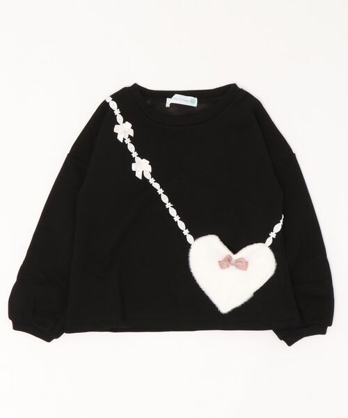 Catherine Cottage（キャサリンコテージ）の「裏起毛 ハートポシェットトップス（スウェット・キッズ・ピンク/レッド/ライラック/グレー/ネイビー/ブラック/グレイッシュブルー・110/120/130/140/100/150）」の11枚目の写真