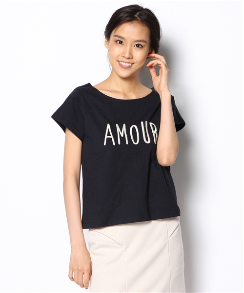 Chico（チコ）の「AMOUR刺繍T（Tシャツ/カットソー・レディース・ホワイト/グレー/ネイビー・FREE）」の8枚目の写真