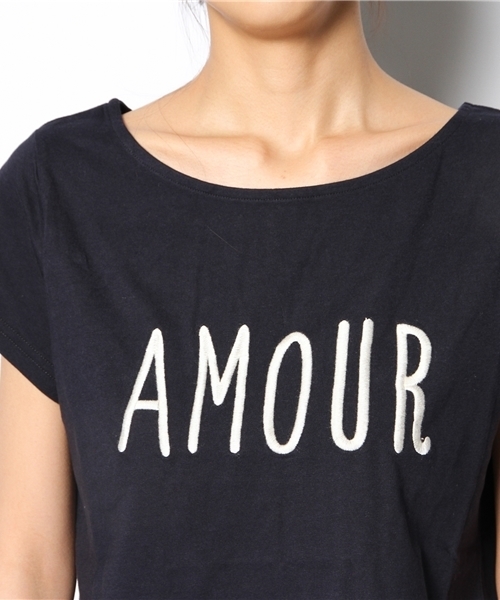 Chico（チコ）の「AMOUR刺繍T（Tシャツ/カットソー・レディース・ホワイト/グレー/ネイビー・FREE）」の9枚目の写真