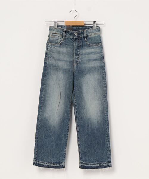 G-STAR(ジースター)の「Tedie Ultra High Straight Ripped Edge Ankle C Jeans/ヴィンテージライクカットオフデザインハイウエストストレートジーンズ(デニムパンツ・レディース・インディゴブルー・26inch/25inch/24inch/27inch/28inch)」の2枚目の写真