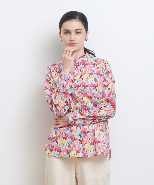 collex(コレックス)の「【LIBERTY /リバティ】Wスタンドカラーシャツ(シャツ/ブラウス)」|レッド