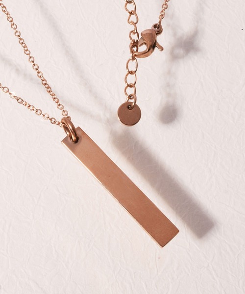 MinoriTY（マイノリティ）の「プレートスチールネックレス（ネックレス・メンズ・ブラック/シルバー/ゴールド/ピンクゴールド・45cm）」の4枚目の写真